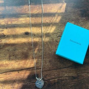 Tiffany and co large heart pendant necklace